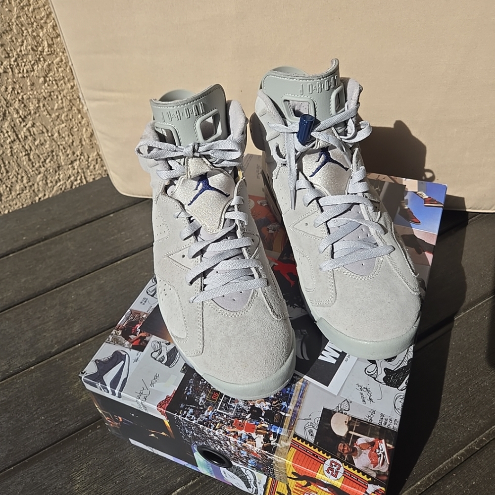 Air Jordan 6 Retro Magnet/College Blue Aimant/Marine College